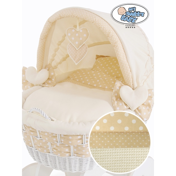 Set Biancheria di Ricambio per Culla in Vimini 4 parti Isabella