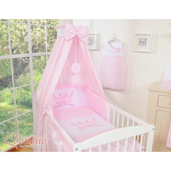 Set Biancheria Notte 7 parti Para Bambino Rosa Little Prince/Princess