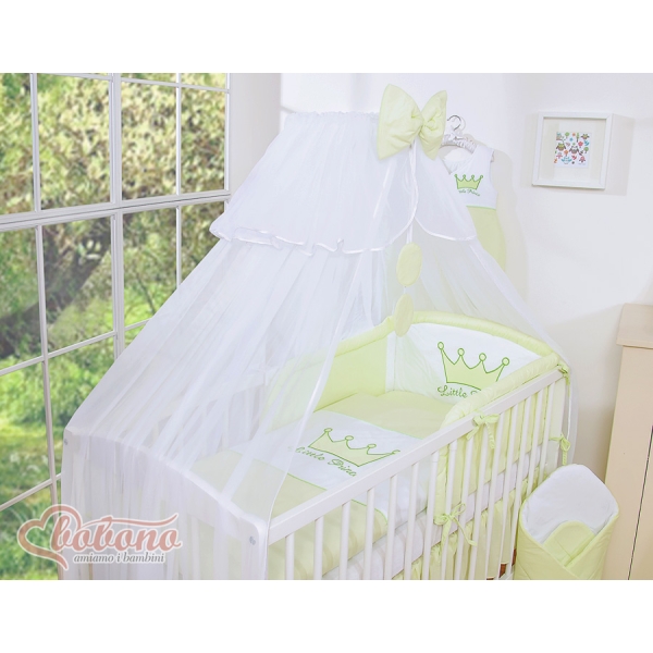 Set Biancheria Notte 7 parti Para Neonato Verde Little Prince/Princess