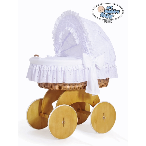 Set Biancheria per Culla in Vimini 2 parti Carlotta