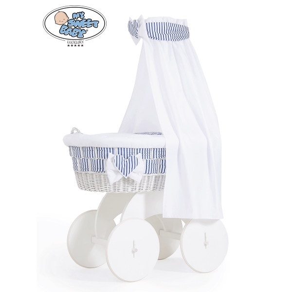 Set Biancheria per Culla in Vimini 2 parti Marina