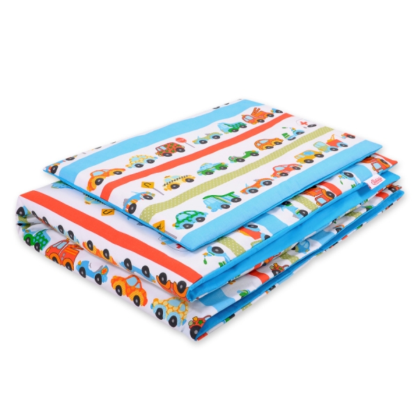 Set Biancheria per Lettino 100x135 2 parti - Mini Blu Automobili