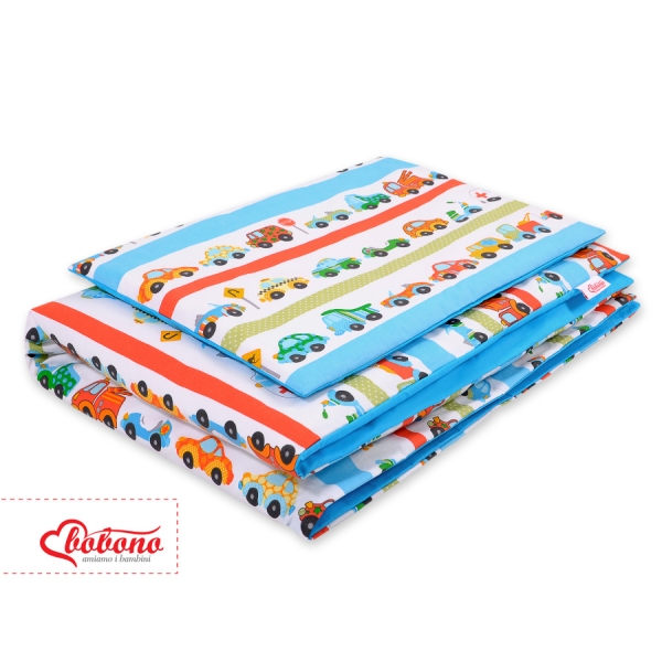 Set Biancheria per Lettino 100x135 2 parti - Mini Blu Automobili