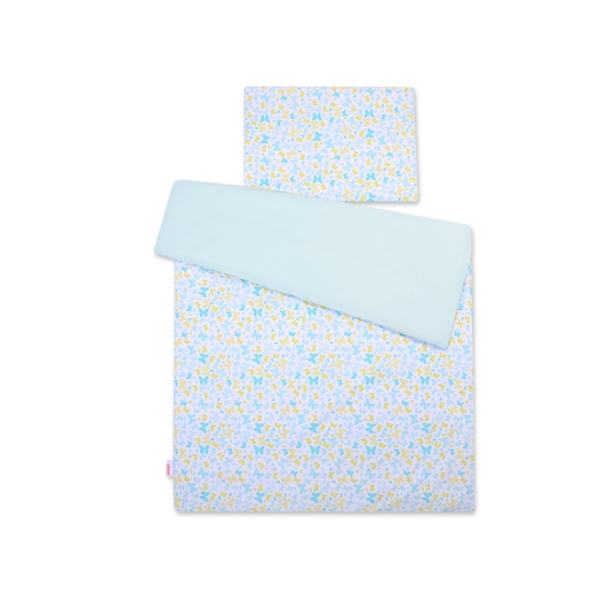 Set Biancheria per Lettino 100x135 2 parti - Mini Blu Farfalle
