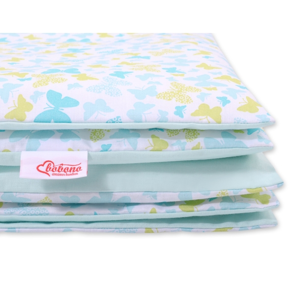 Set Biancheria per Lettino 100x135 2 parti - Mini Blu Farfalle