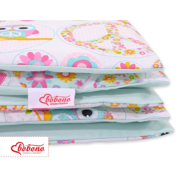 Set Biancheria per Lettino 100x135 2 parti - Mini Gufi