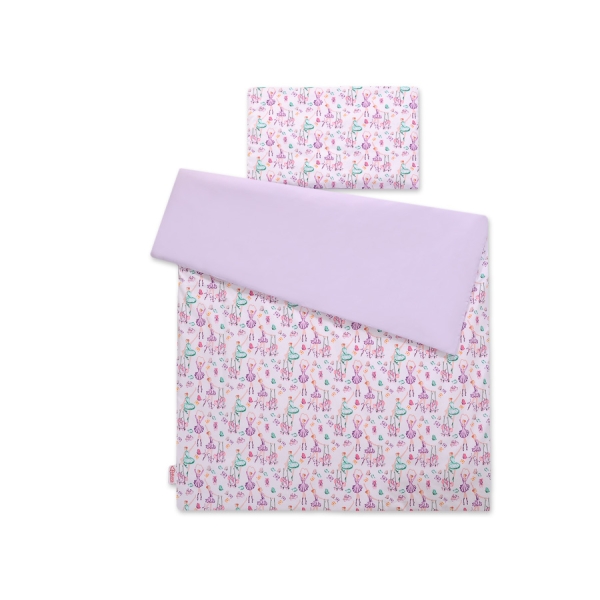 Set Biancheria per Lettino 100x135 2 parti - Mini Lilla Ballerine