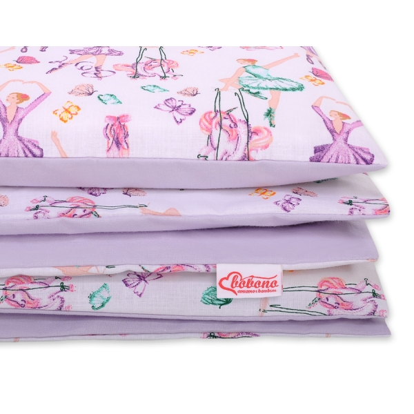 Set Biancheria per Lettino 100x135 2 parti - Mini Lilla Ballerine