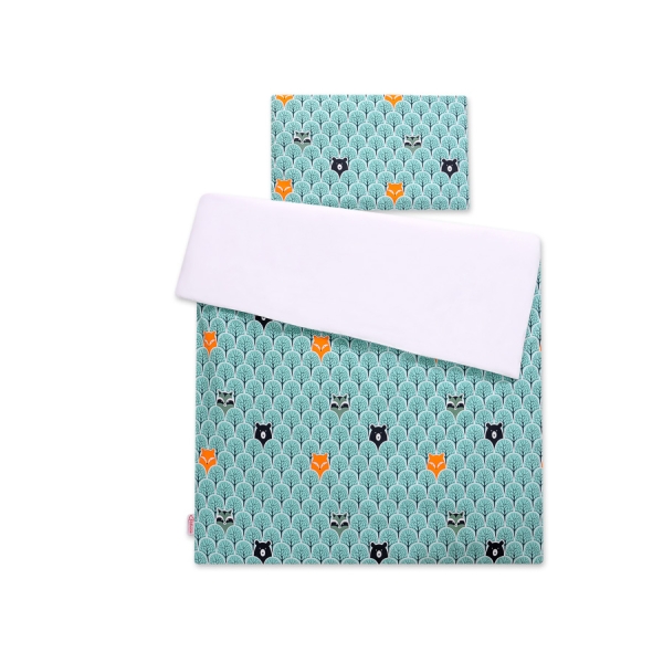 Set Biancheria per Lettino 100x135 2 parti - Mini Menta Alberi