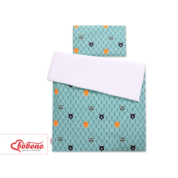 Set Biancheria per Lettino 100x135 2 parti - Mini Menta Alberi