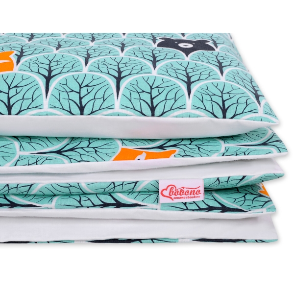 Set Biancheria per Lettino 100x135 2 parti - Mini Menta Alberi