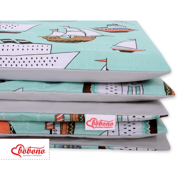 Set Biancheria per Lettino 100x135 2 parti - Mini Menta Navi