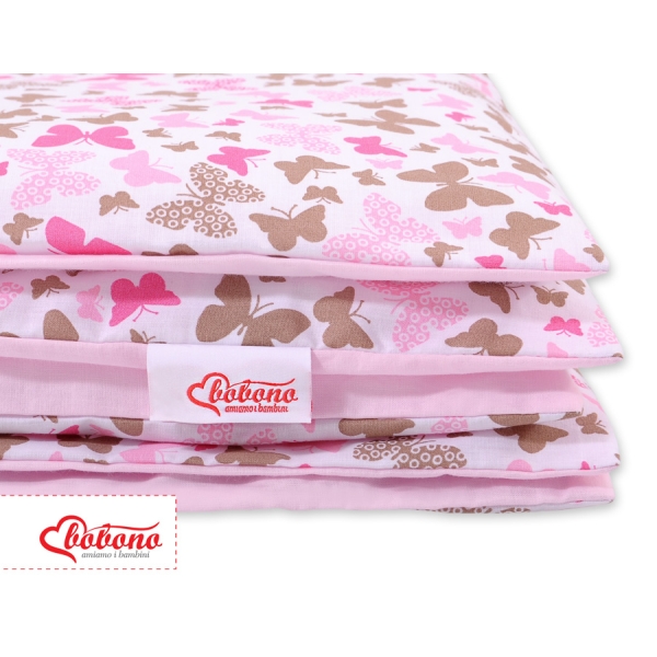 Set Biancheria per Lettino 100x135 2 parti - Mini Rosa Farfalle