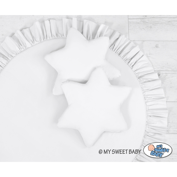 Set di 2 Cuscini per Baldacchino Bianco