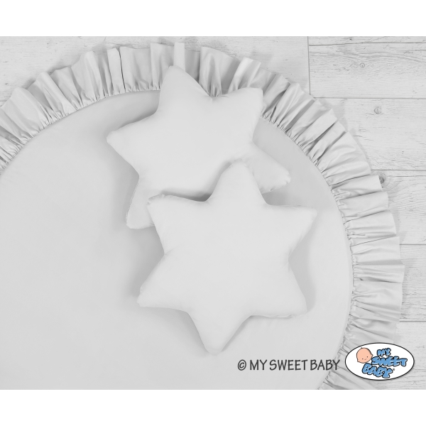 Set di 2 Cuscini per Baldacchino Grigio