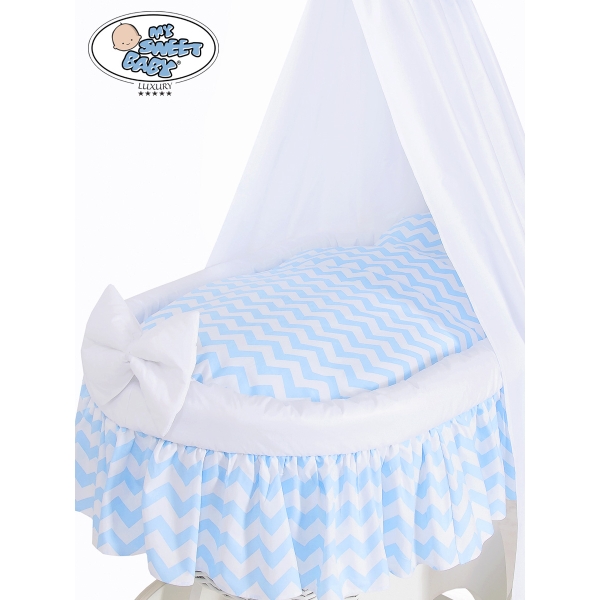 Set di Biancheria da Letto di Ricambio per Culla in Vimini