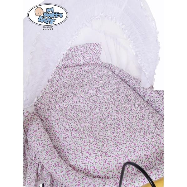 Set di Biancheria per Culla con Cappottina 4 parti Jasmine