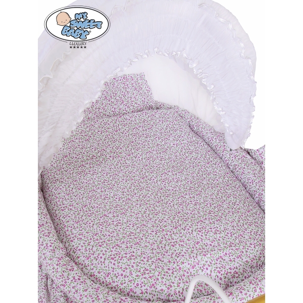 Set di Biancheria per Culla con Cappottina 4 parti Jasmine