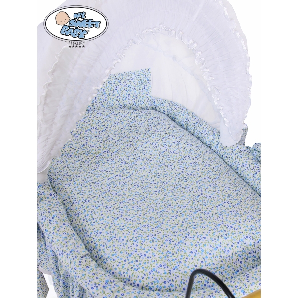 Set di Biancheria per Culla con Cappottina 4 parti Jasmine