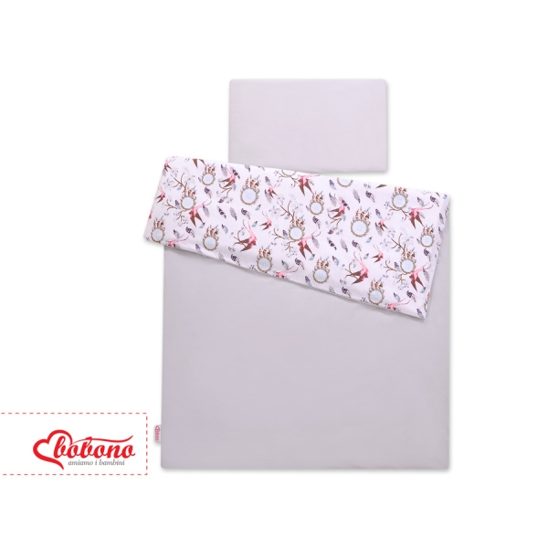 Set Doppia Faccia Biancheria da Letto 140x200cm 2 parti - Junior Rosa Rondini