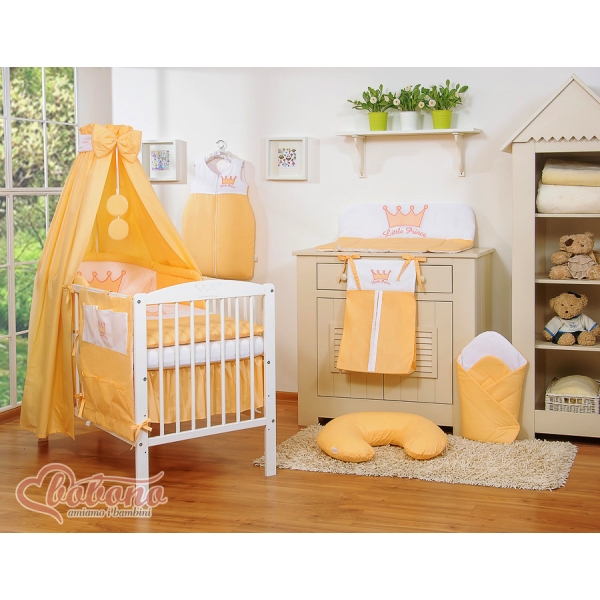 Set Lenzuolo da Letto con Baldacchino e Paracolpi 11 parti Pesca Little Prince/Princess