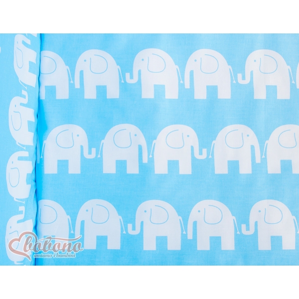 Set Lettino Aperto con Materassino e Biancheria Blu