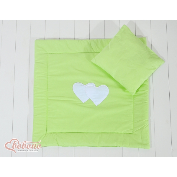 Set per Carrozzina 2 parti Verde Cuori