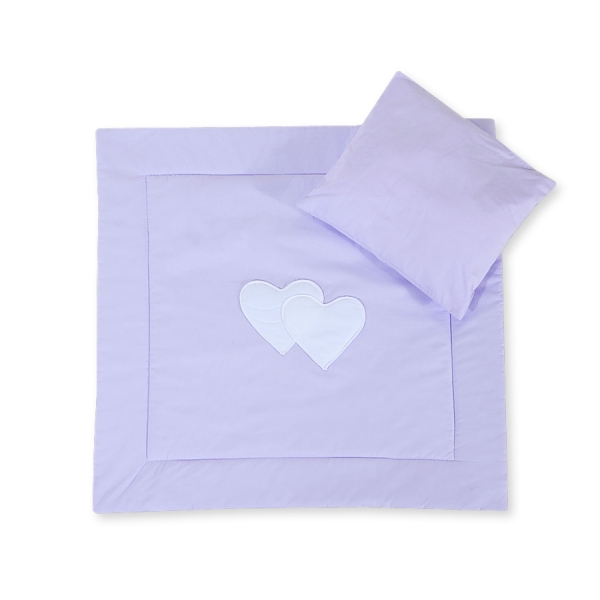 Set per Passeggino 2 parti Lilla Cuori