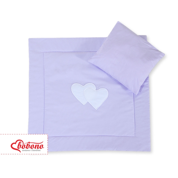 Set per Passeggino 2 parti Lilla Cuori