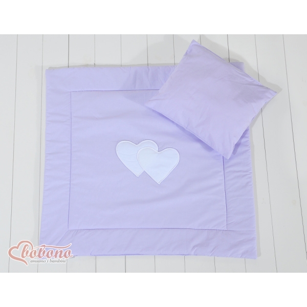 Set per Passeggino 2 parti Lilla Cuori