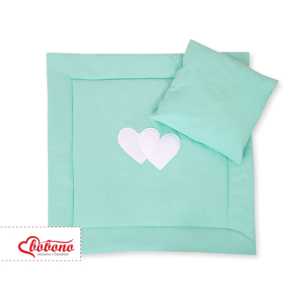 Set per Passeggino 2 parti Menta Cuori