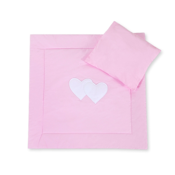 Set per Passeggino 2 parti Rosa Cuori