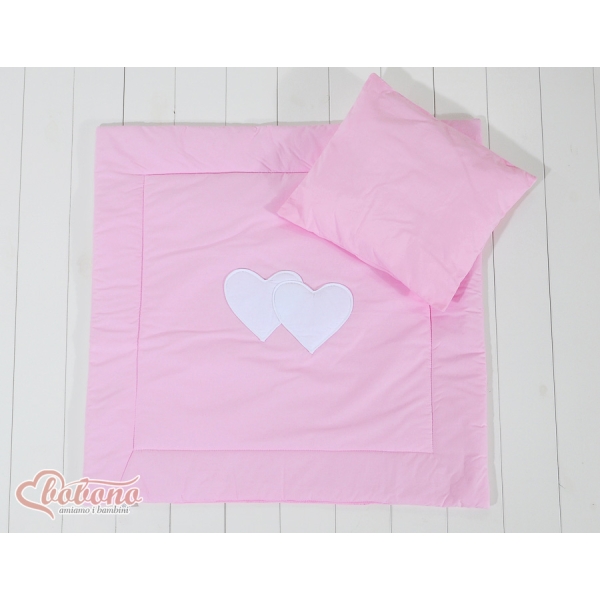 Set per Passeggino 2 parti Rosa Cuori