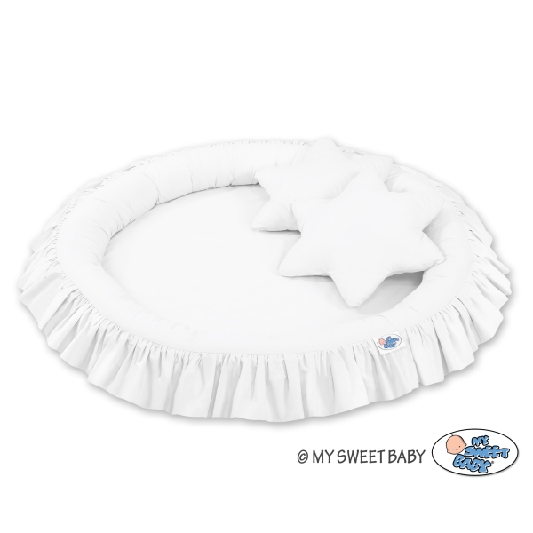 Set: Tenda da Appendere + Nido con Balze + Cuscini Bianca