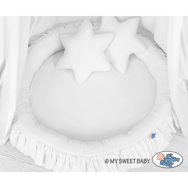 Set: Tenda da Appendere + Nido con Balze + Cuscini Bianca