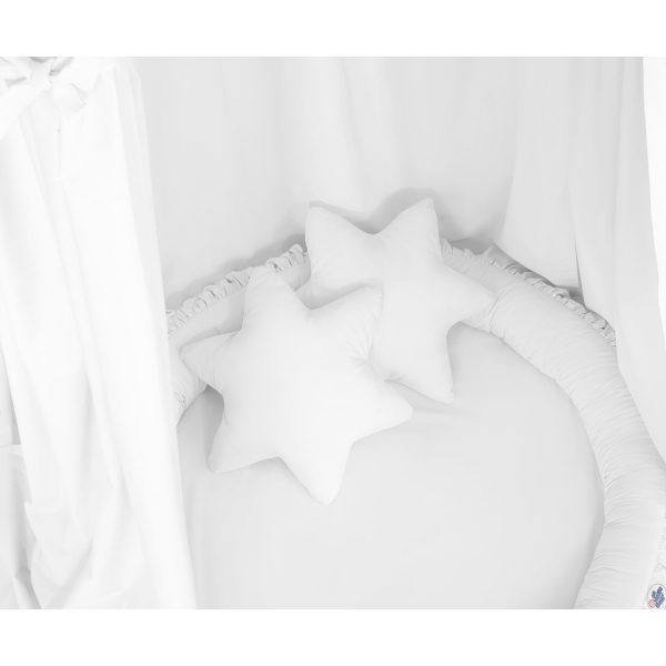 Set: Tenda da Appendere + Nido con Balze + Cuscini Bianca