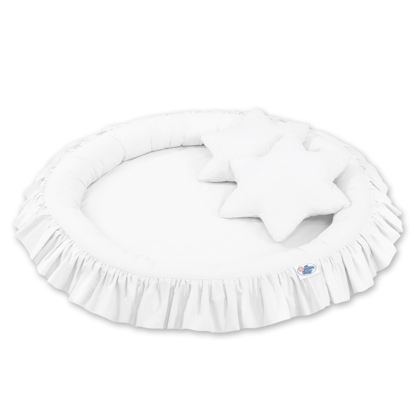Set: Tenda da Appendere + Nido con Balze + Cuscini Bianca