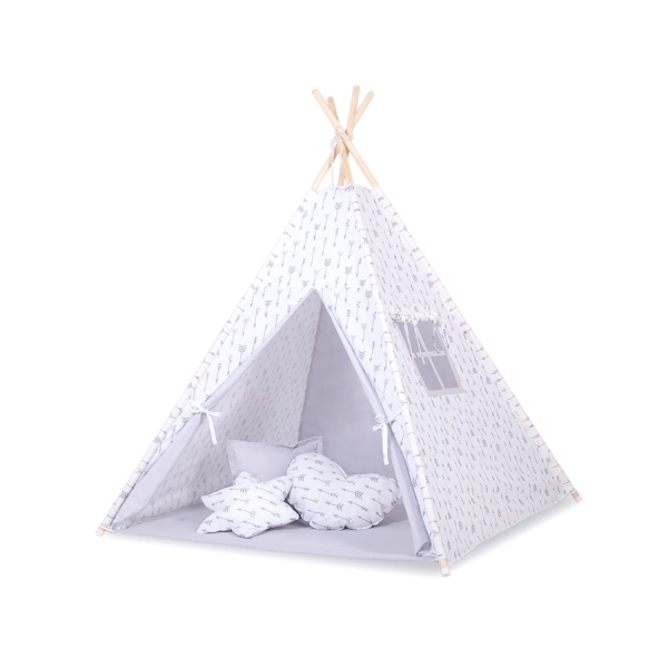 SET: Tenda Teepee con Tappetino e Piume Decorative GRATIS! Frecce