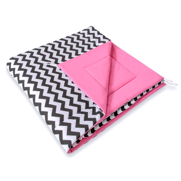 Tappetino Giochi per Teepee Rosa Nero Chevron