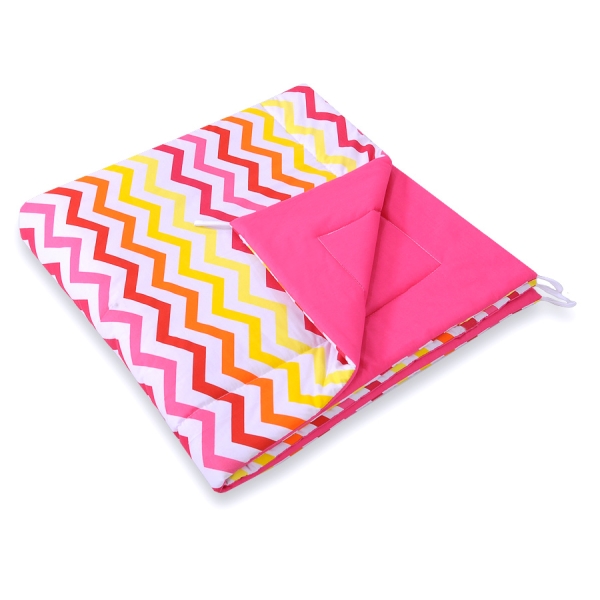 Tappetino Imbottito per i Giochi Rosa Giallo Chevron