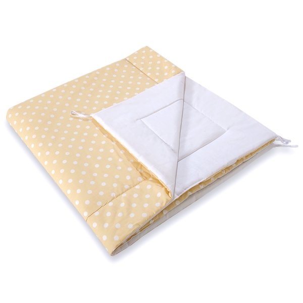 Tappetino Imbottito per Tenda Teepee Beige Pois Bianchi