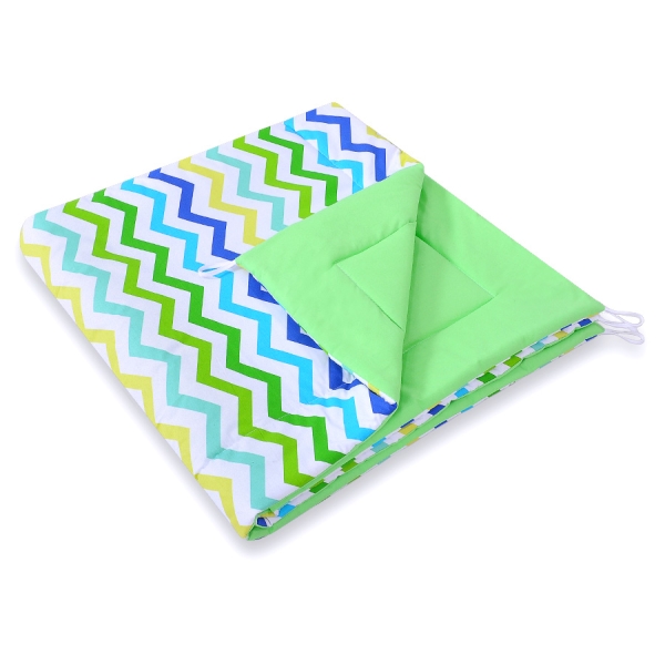 Tappetino per Tenda Teepee Wigwam Verde Blu Chevron