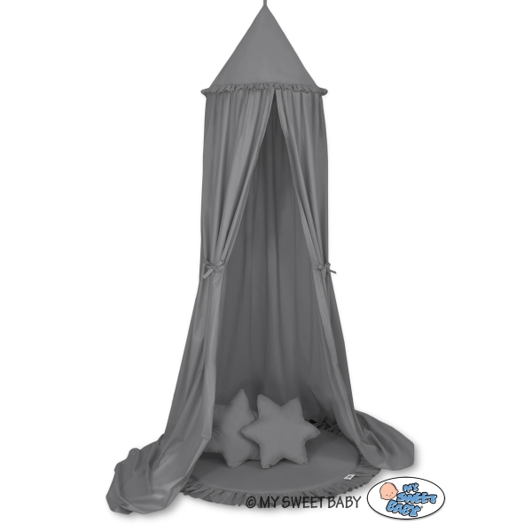 Tenda Baldacchino da Appendere Tappetino Cuscini Antracite