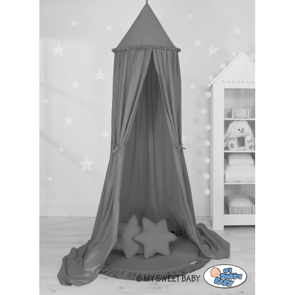 Tenda Baldacchino da Appendere Tappetino Cuscini Antracite