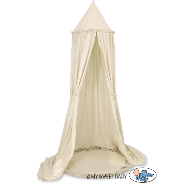 Tenda Baldacchino per Bambini da Appendere al Soffitto Beige