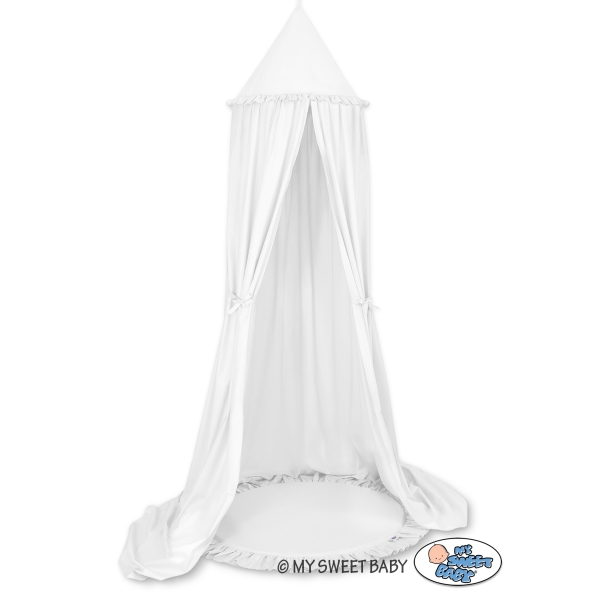 Tenda Baldacchino per Bambini da Appendere al Soffitto Bianca