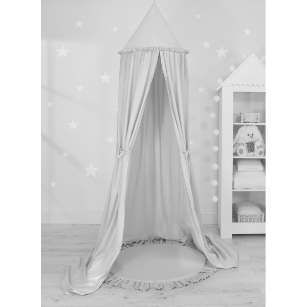 Tenda Baldacchino per Bambini da Appendere al Soffitto Grigio