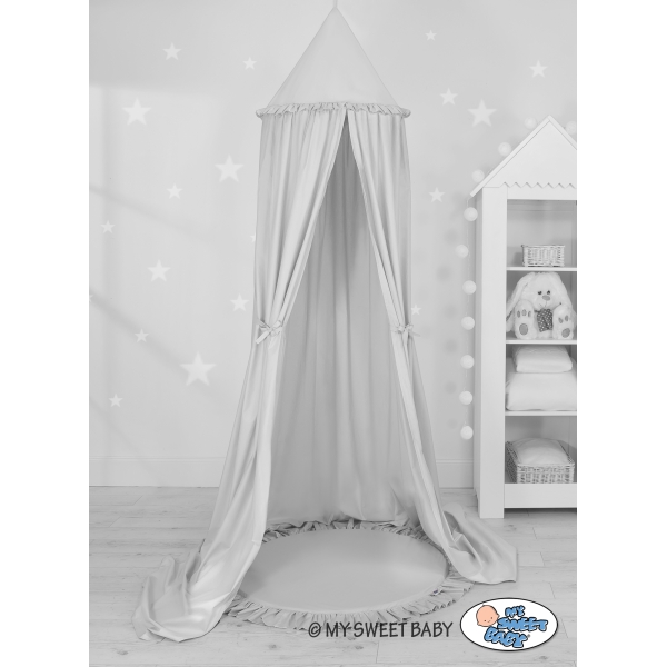 Tenda Baldacchino per Bambini da Appendere al Soffitto Grigio