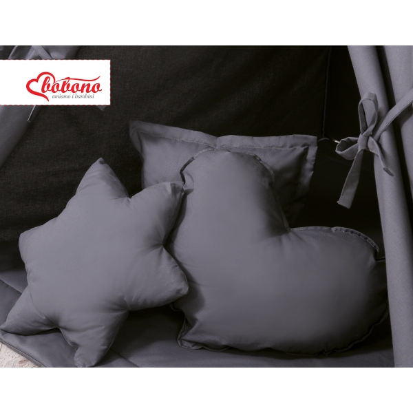 Tenda Indiana per Bambino con Tappetino e Cuscini Antracite