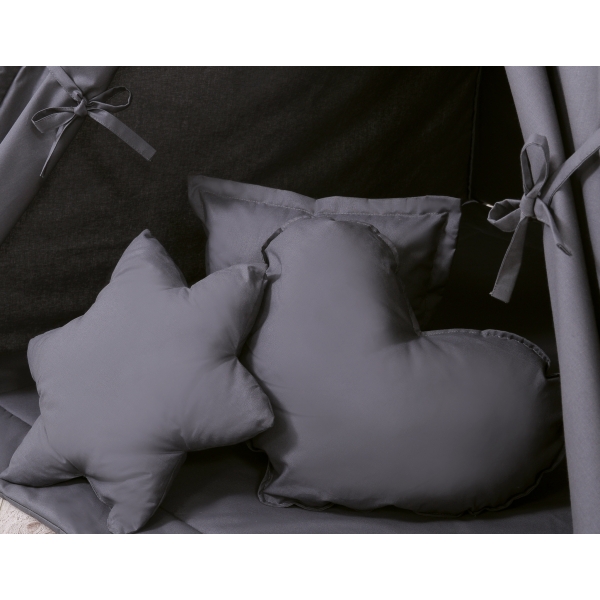Tenda Indiana per Bambino con Tappetino e Cuscini Antracite